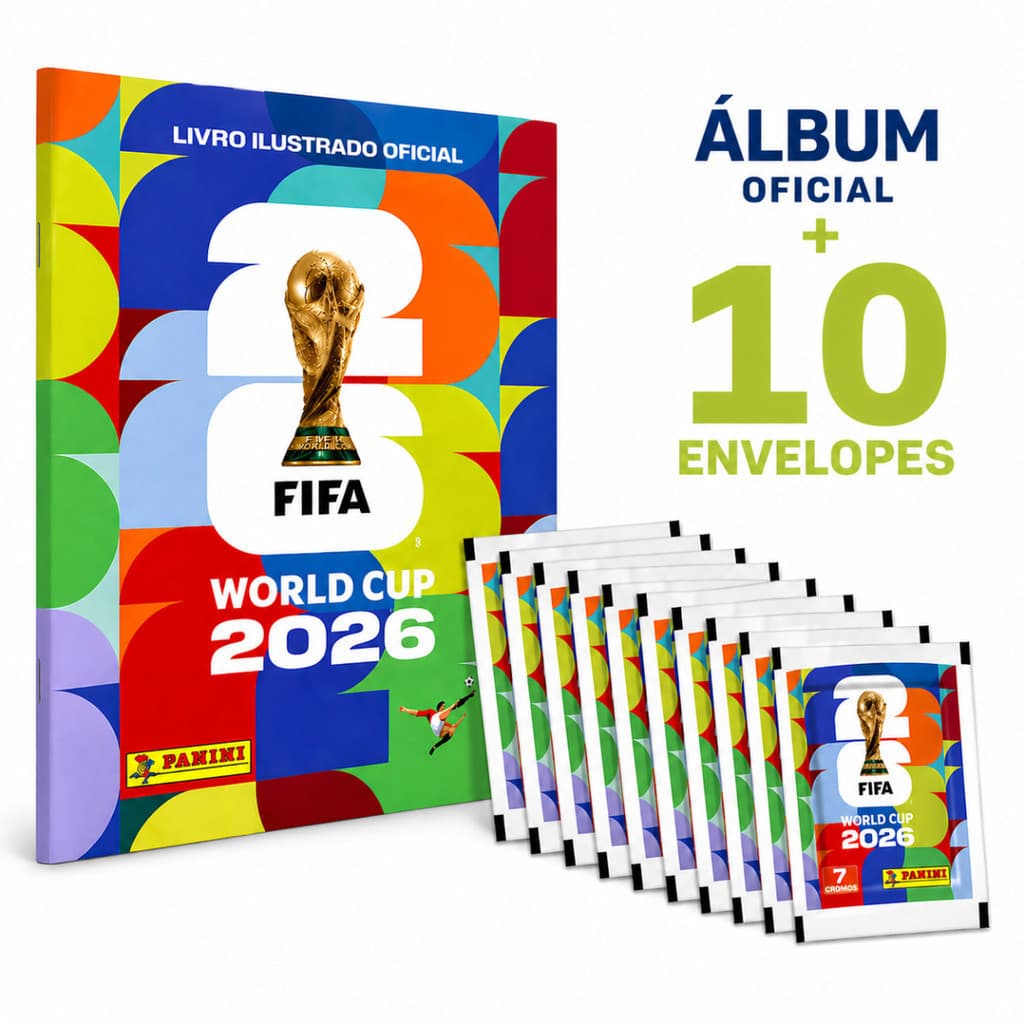 Álbum + 10 Figurinhas da Copa Do Mundo 2026 Fifa Original  LOJAAGORA
