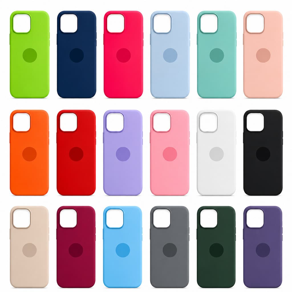 Kit Capas iPhone Silicone 3 ou 5 Peças Cores Aleatórias 11 12 13 14 15 16 Pro Max Masculino Feminino