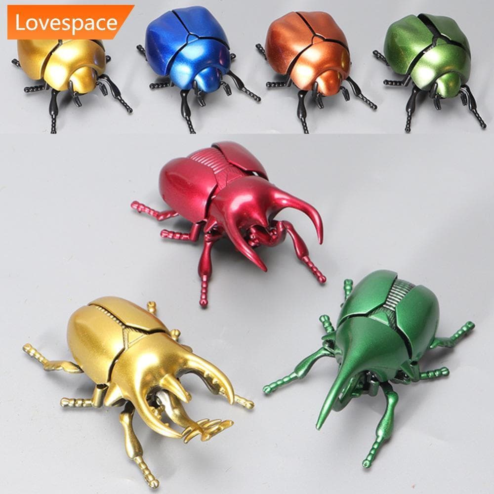 LS-STORE Simulação Mecânica Wind-Up Besouro Inseto Modelo Realista Movimento Coleção Exibição Curiosidade Faísca Naturez