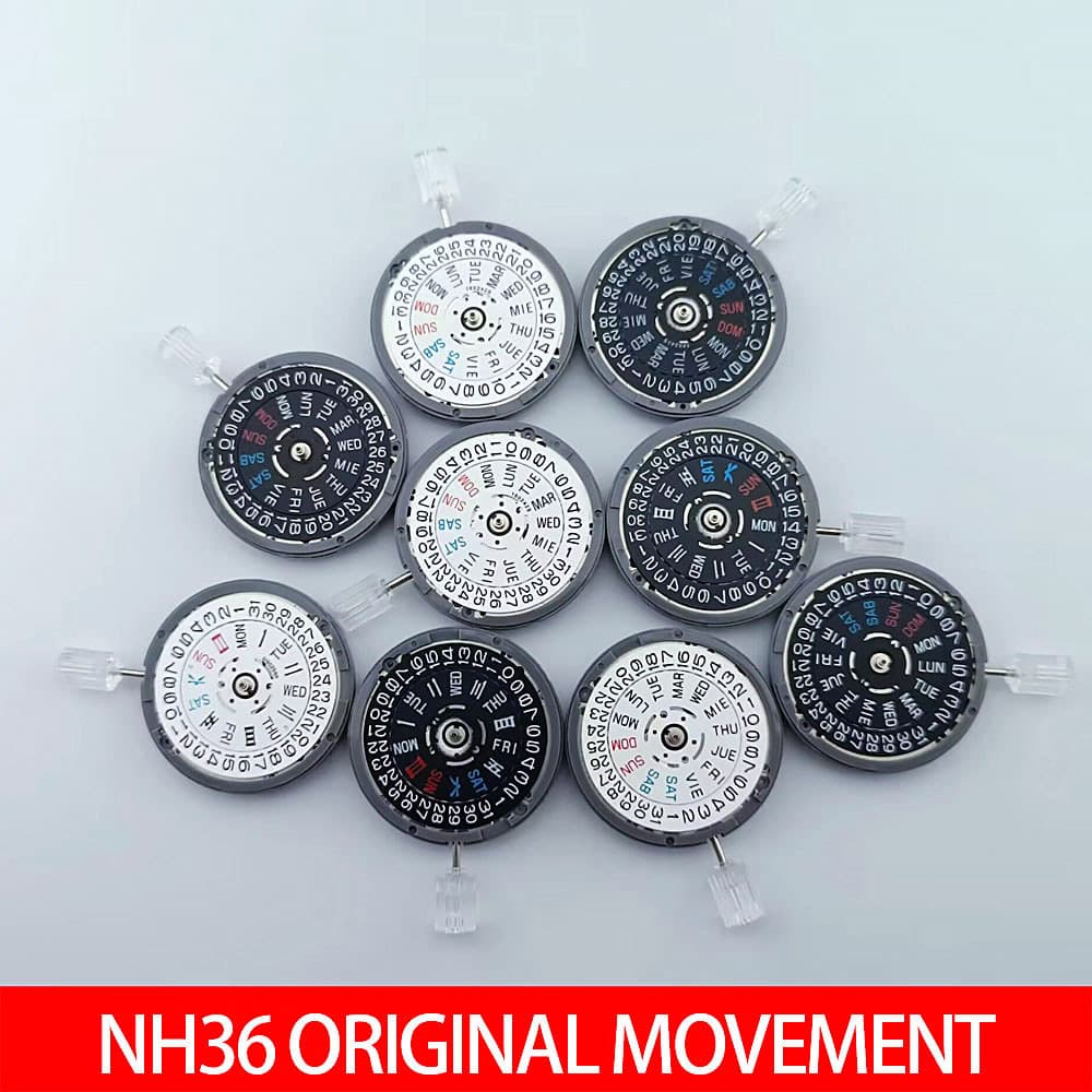 QX Japão Movimento Automático Premium NH36/NH36A Auto-Enrolamento Mecânico Rápido Data/Configuração Do Dia 24 Jóias Reló