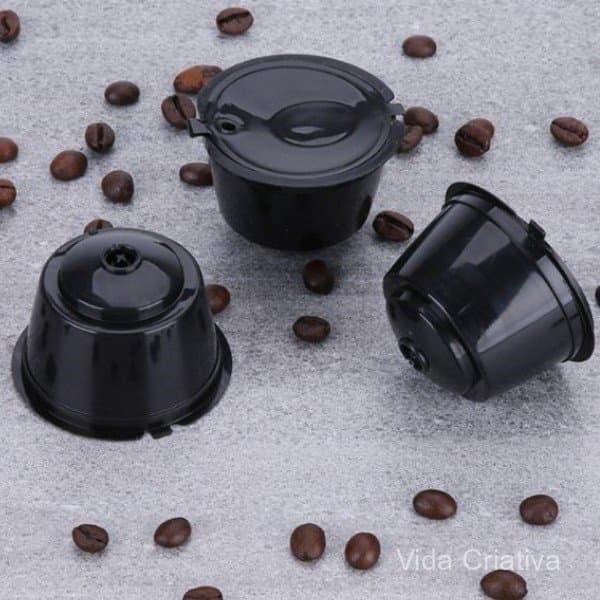 1/2/3 Unidades CáPsula Café ReutilizáVel TrêS CoraçõEs/Dolce Gusto Preto PromoçãO
