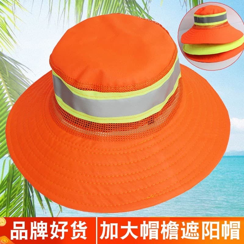 Chapéu de trabalhador de saneamento, protetor solar de verão, aba grande, colete, limpeza de jardim, trabalhador, limpez