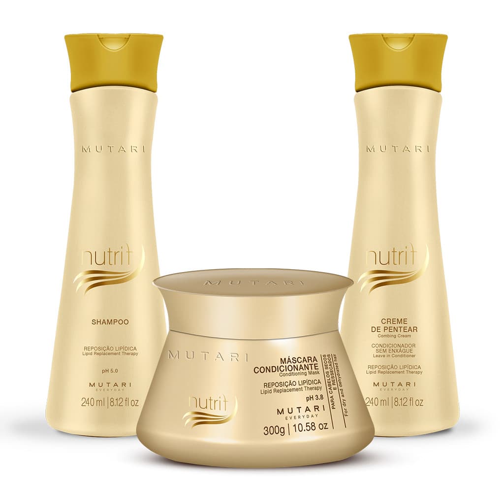 Kit Nutrit Shampoo Mascara Creme Mutari