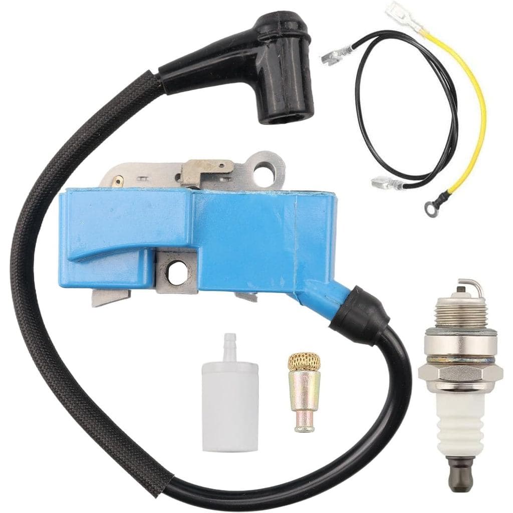 Bobina de ignição 588937403 com vela de ignição para motosserras Husqvarna 365X-TORQ, 372XP X-TORQ, 372XP XPX-TORQ, para