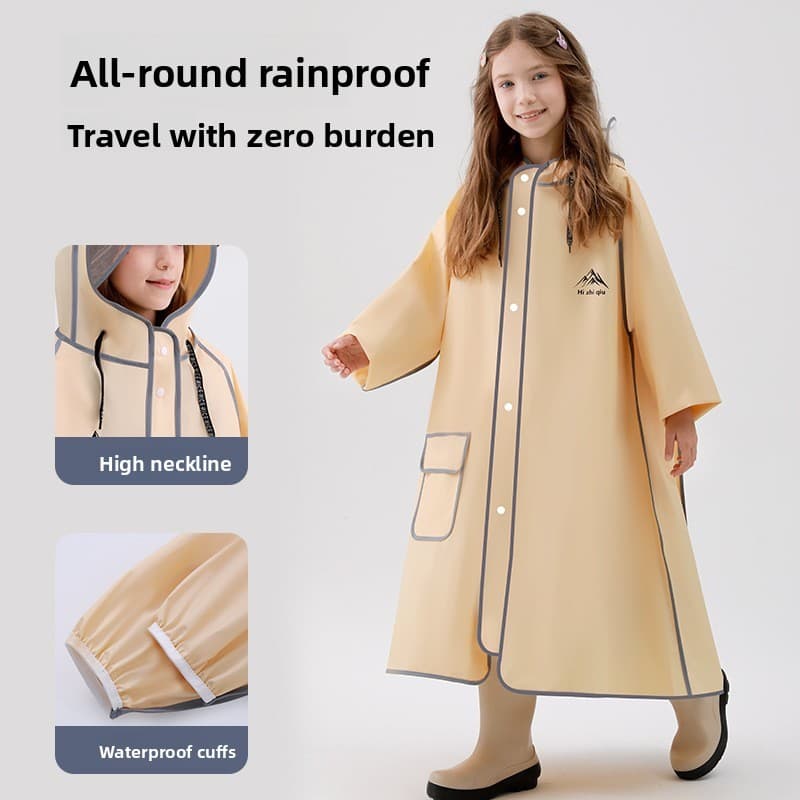 Crianças crianças Poncho meninos meninas estudantes do ensino médio escola dedicada capa de chuva à prova dwaterproof ág