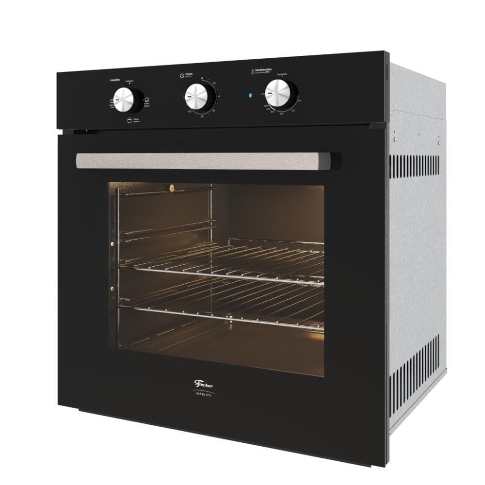 Forno Elétrico de Embutir Fischer Infinity Capacidade 78 Litros Grill Preto 127V