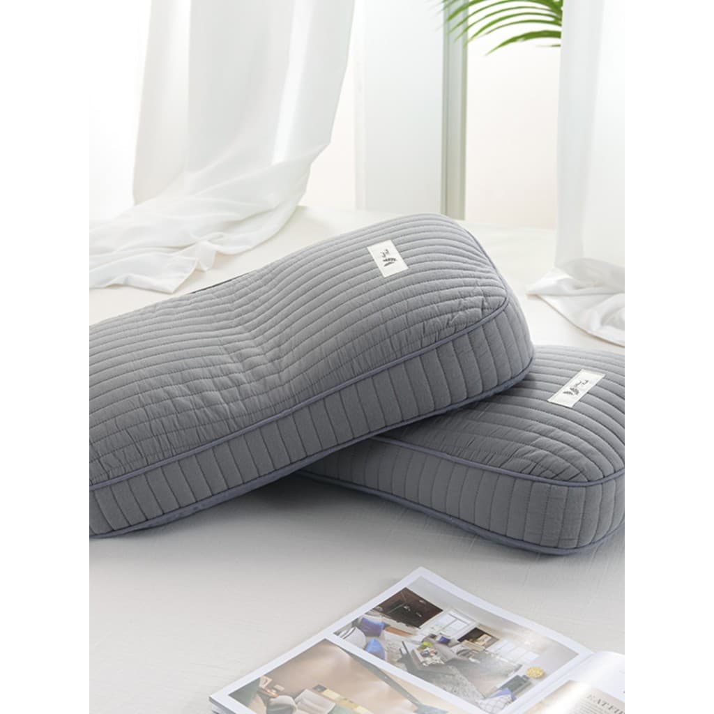 Travesseiro de trigo sarraceno inteiro, conjunto de par de núcleo de travesseiro para coluna Cervical, ajuda a dormir, d