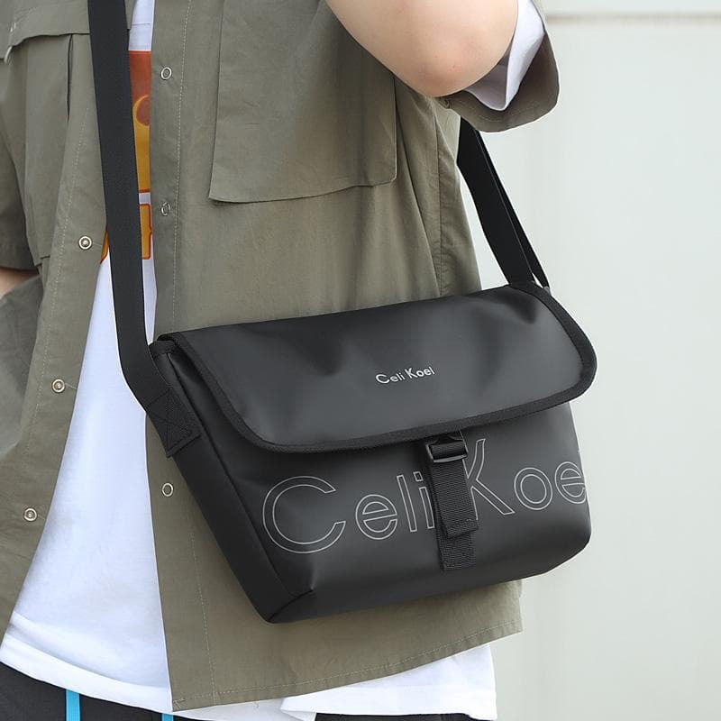 Novo estilo bolsa de ombro masculina saco do mensageiro grande capacidade Oxford pano impermeável Horizontal Casual mens
