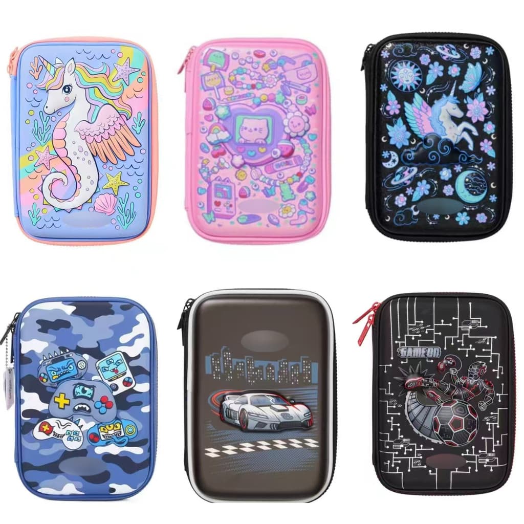 Caixa de papelaria australiana para crianças, bolsa de papelaria para estudantes da escola primária, grande capacidade,