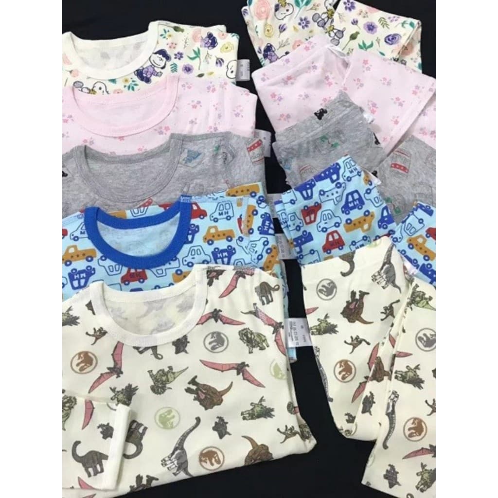 90-160 desossado puro algodão terno infantil estilo fino primavera outono inverno meninos meninas pijamas de manga compr