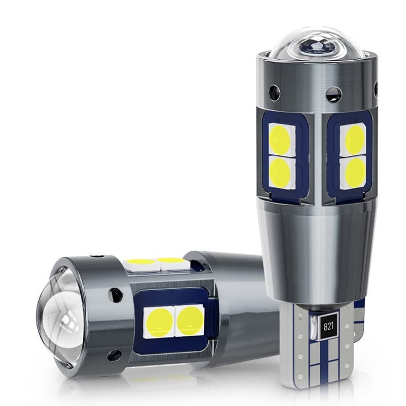 1 Par Lâmpadas LED T10 Projetor Canbus universal 6.000k Extra Forte