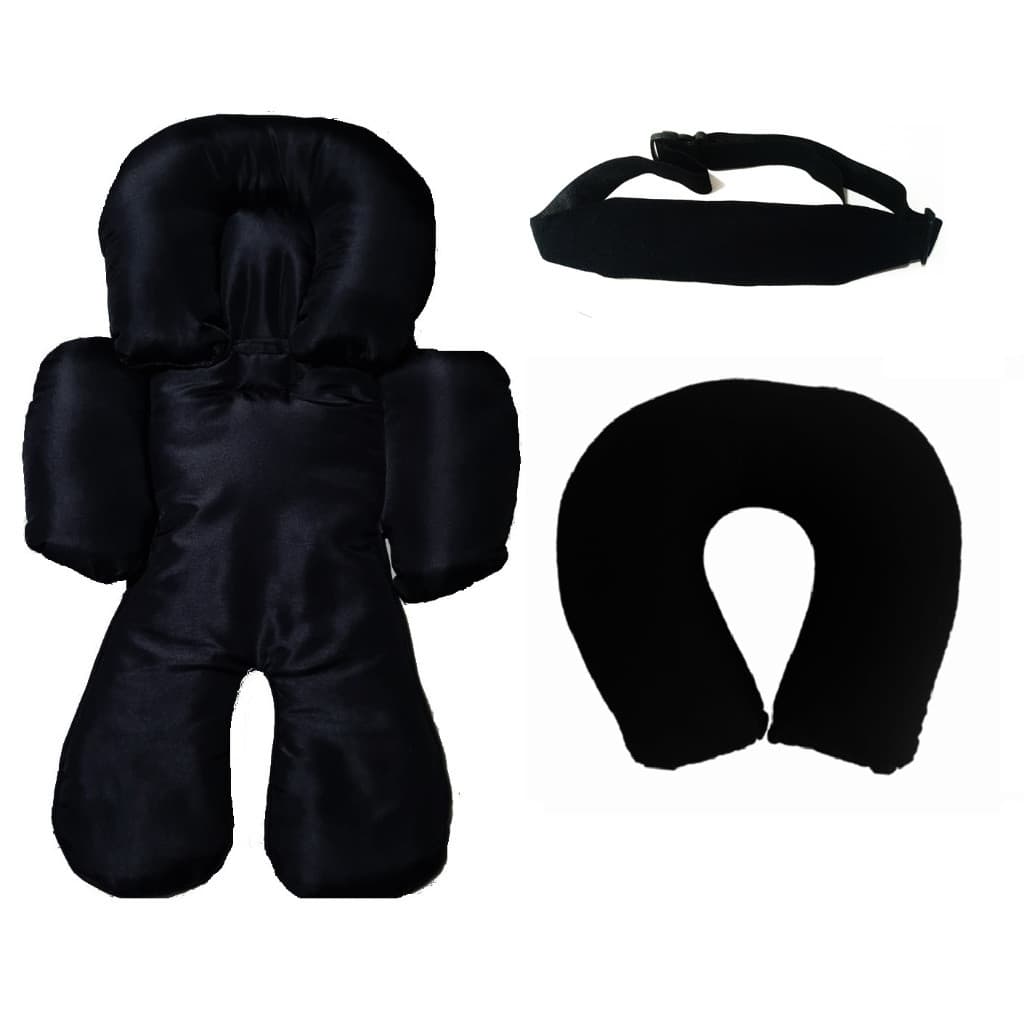 Kit 3 em 1 Almofada de Bebe Conforto + Almofada de Pescoço + Faixinha Soneca