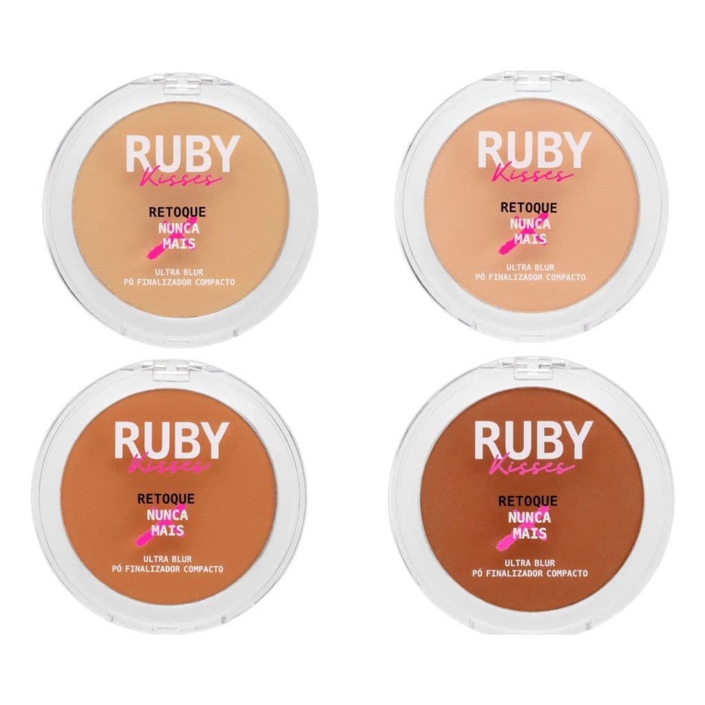 Pó Translúcido Compacto Ultra Blur RK Ruby Kisses – Fixador, Selante, Controle de Brilho, Retoque Nunca Mais