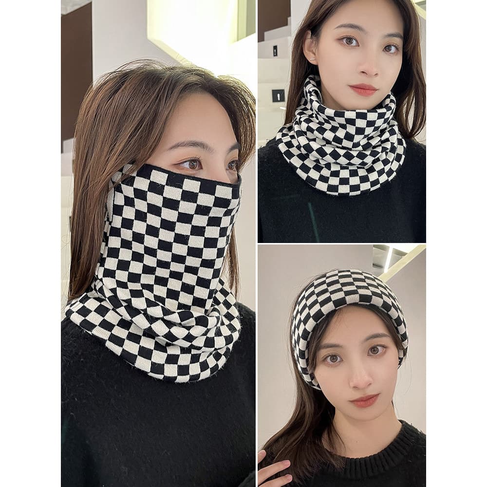 Babador feminino outono inverno versão coreana All-Match variedade pendurado máscara de orelha ao ar livre equitação veí