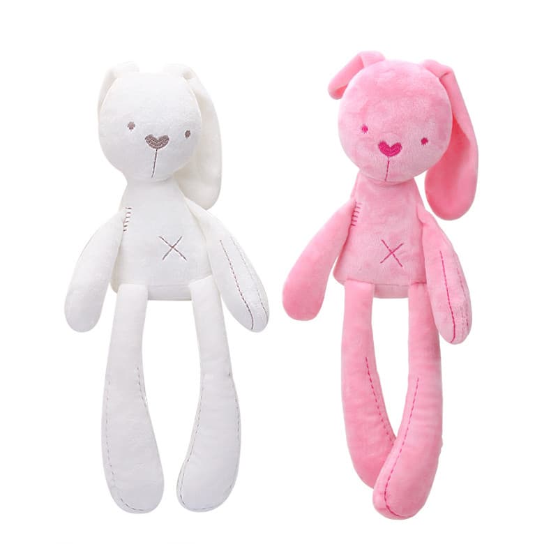 Bonito pelúcia de pernas compridas coelho branco boneca brinquedo do bebê Su Rui mesmo estilo bebê calmante dormir bonec