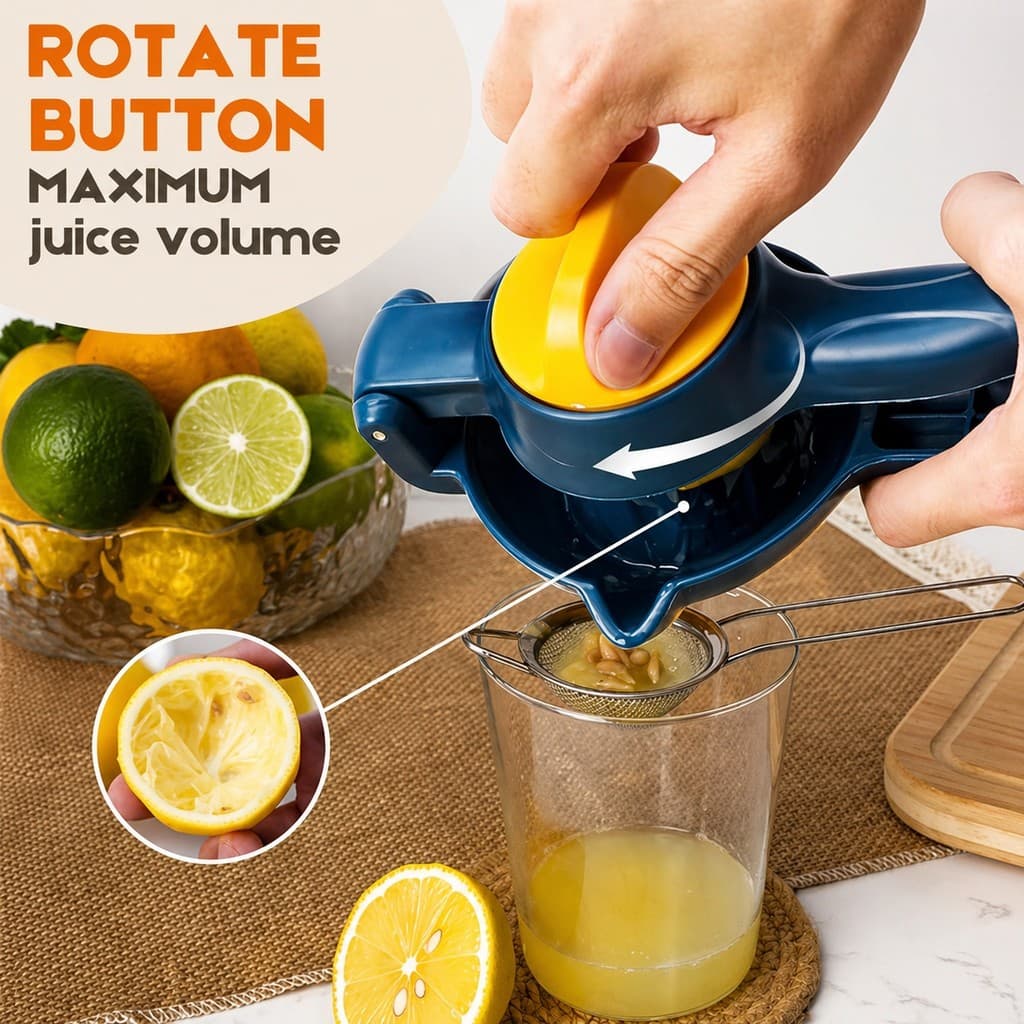 Espremedor de Limão e Laranja com Material Seguro, Resistente e Durável