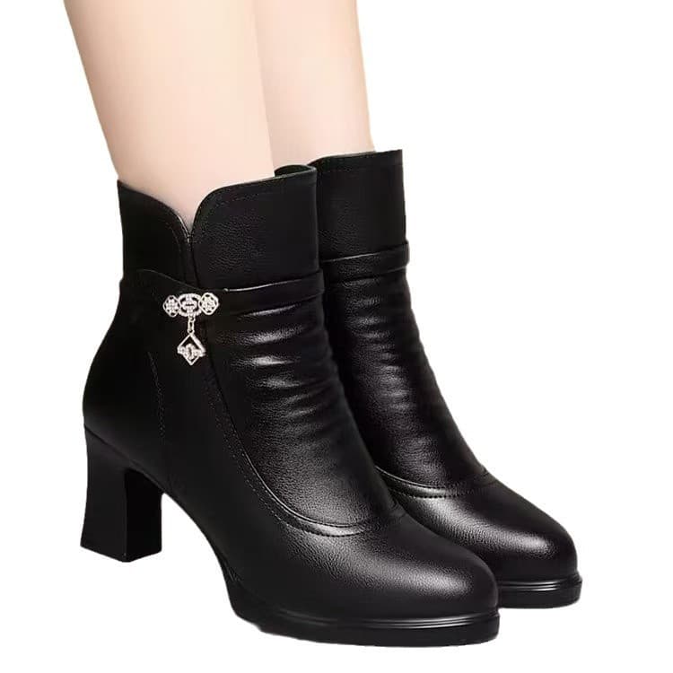 2025 primavera outono novo estilo sapatos femininos com zíper botas de moda europeia americana na moda mais magro olhar