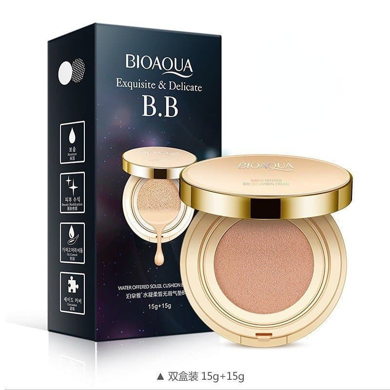 Bioaqua Adequado para todos os tons de pele Base líquida de brilho Natural-15g 01XO