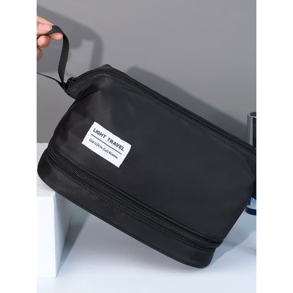 Saco de toalete masculino viagem de negócios seco molhado separação portátil saco de armazenamento bolso de banho à prov