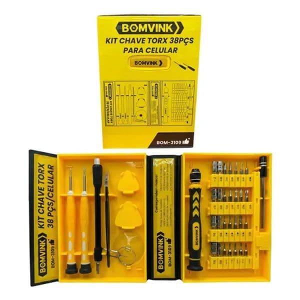 Kit de Chaves Torx 38 Peças para Celulares