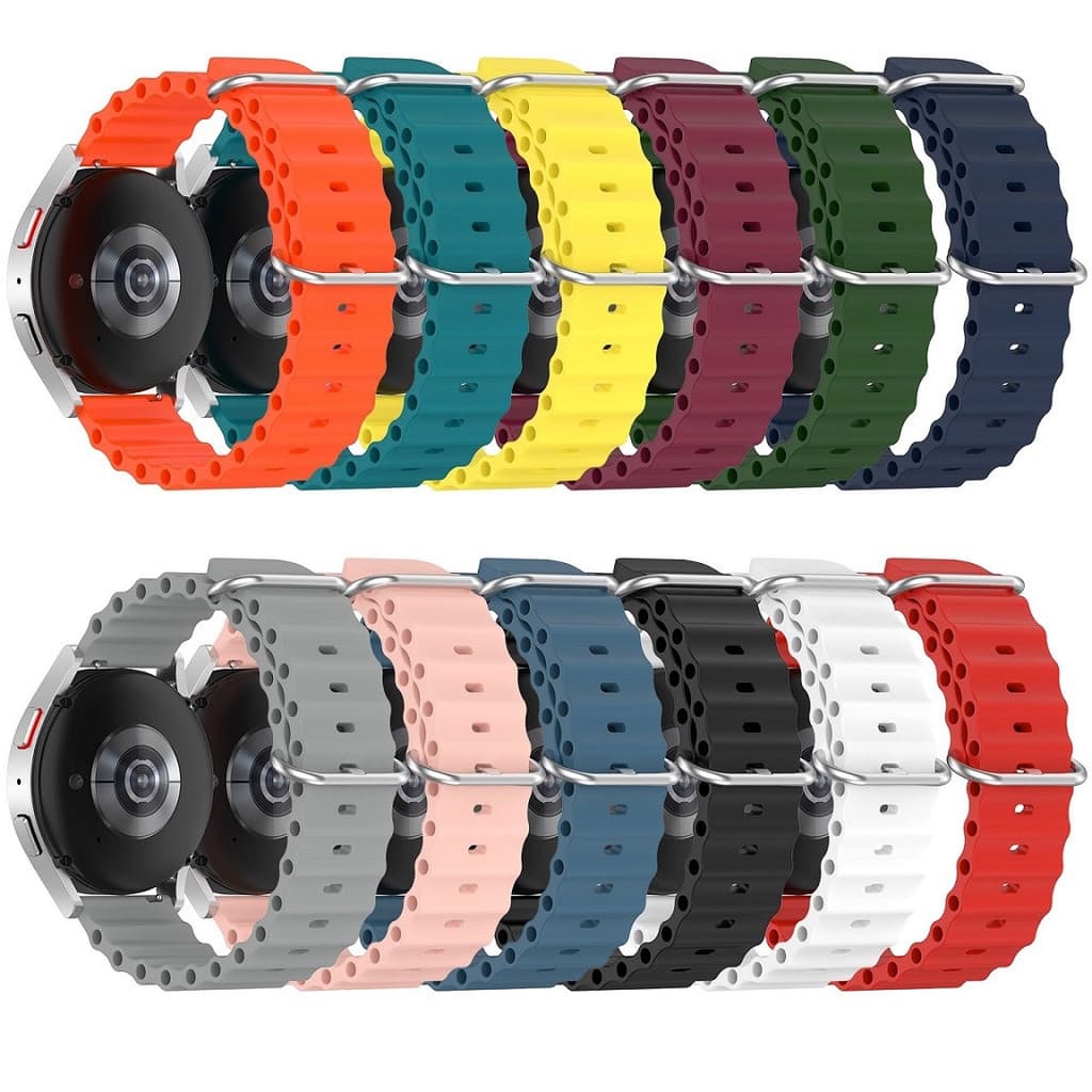Pulseira de Silicone Compatível com Smartwatch Oceano 20mm
