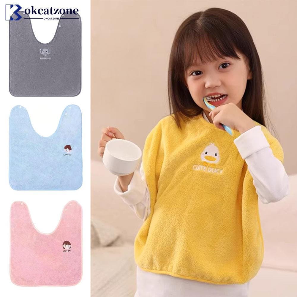 OKCATZONE Babadores De Bebê Multifuncionais De Desenho Animado Toalha De Saliva À Prova D'água Escova De Dentes Macia E