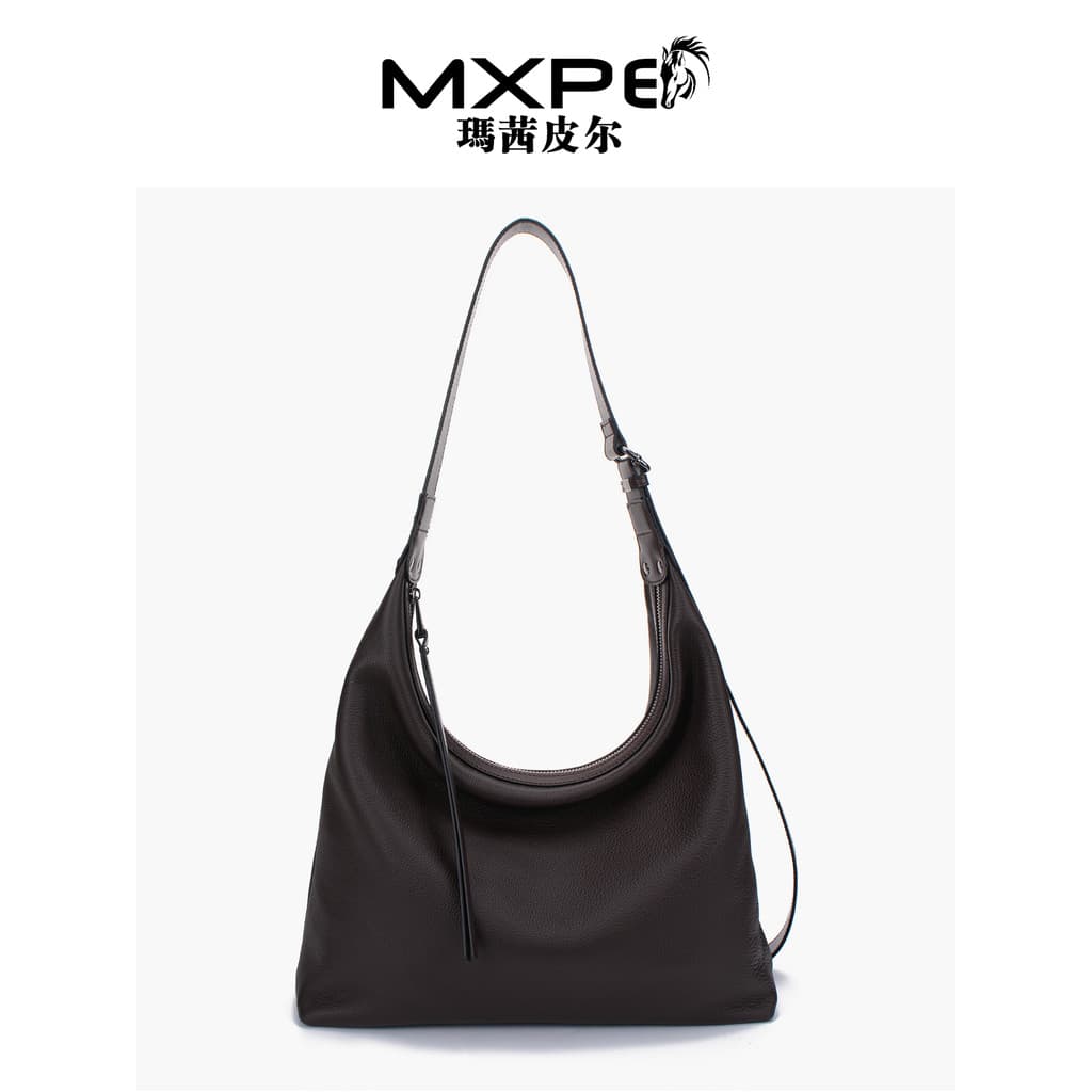 Bolsa mensageiro Casual 2026 novo estilo grande capacidade sensação solta couro macio Commuter mensageiro bolsa de ombro