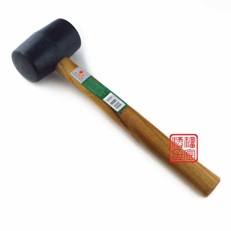 Ferramenta elétrica cabo de madeira martelo de borracha preto martelo de borracha dura martelo de borracha preta garrafa