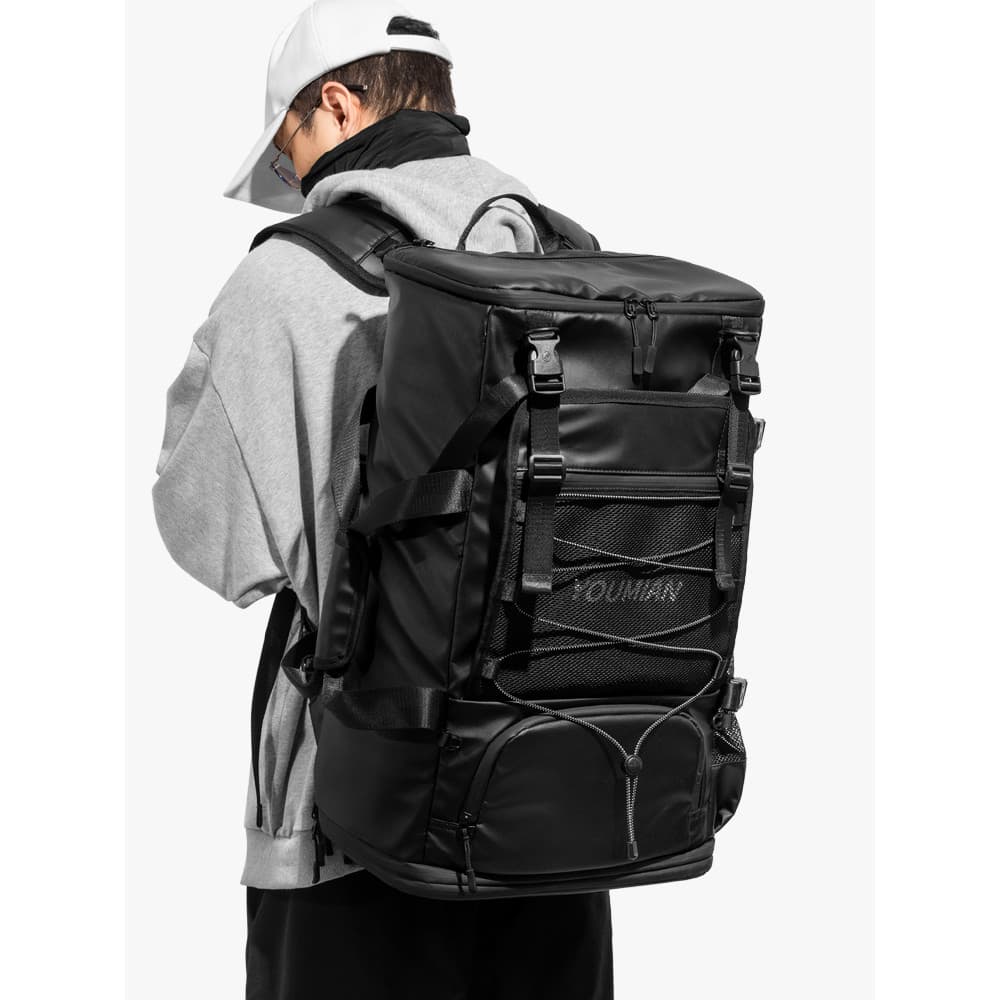 Mochila de esqui folheada mochila masculina de grande capacidade multifuncional montanhismo esportes ao ar livre saco de