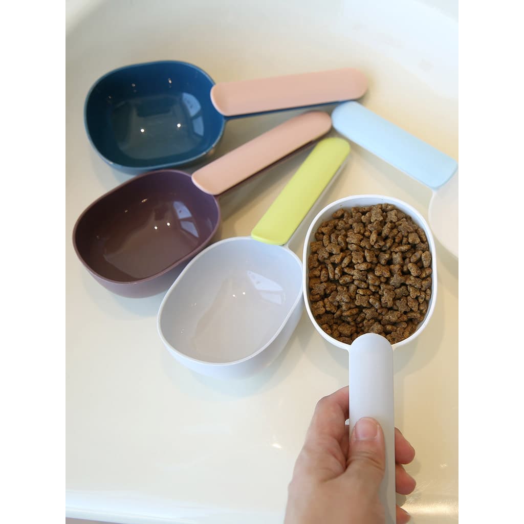 Colher de comida para animais de estimação comida de cachorro gato colher de comida lanche saco clipe de vedação gato me