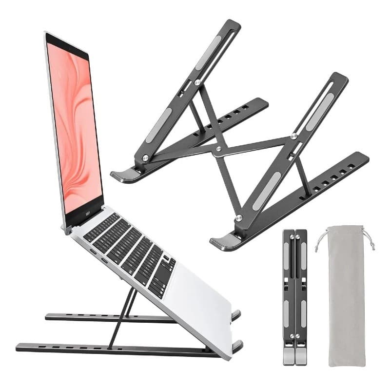 Suporte para Notebook e Tablet Liga de Alumínio Dobrável Portátil Ajustável