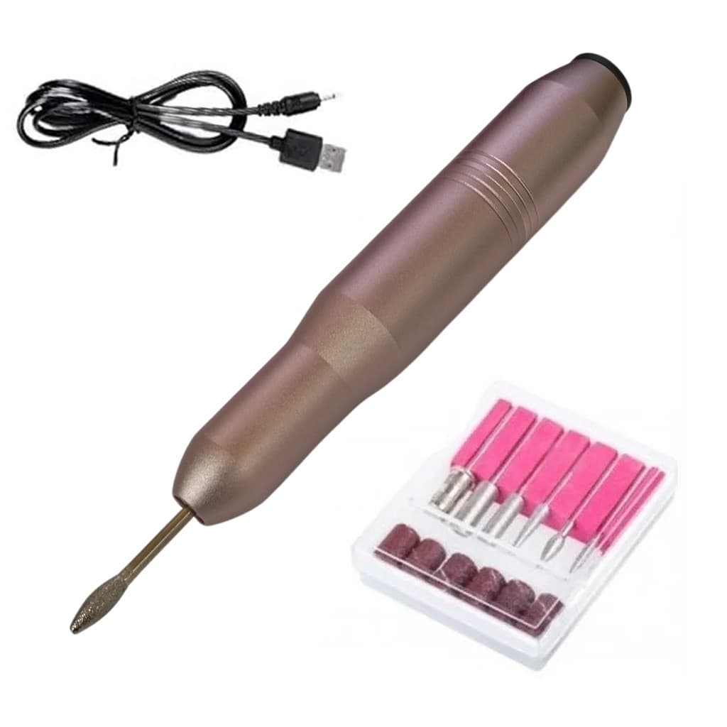 Lixa Eletrica Unha Caneta Lixadeira Portatil Manicure Nail Design Cuticula Spa