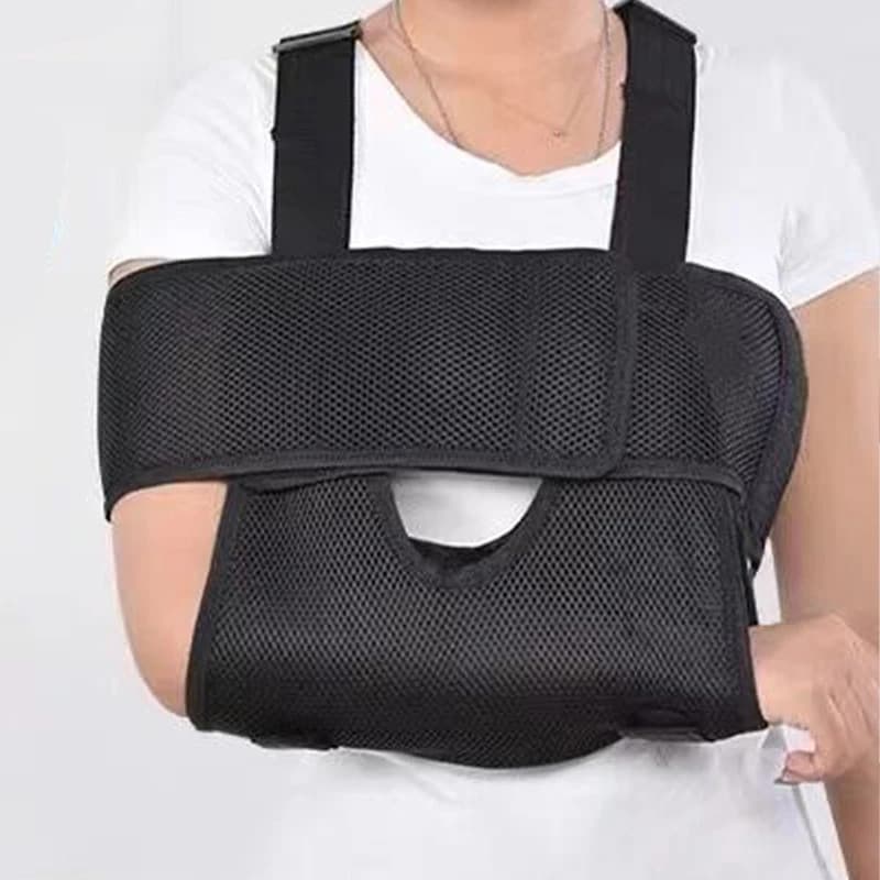 Sling Preto + Alça de Barra Sling de Braço Adulto Dispositivo de Fixação de Fratura de Pulso Respirável
