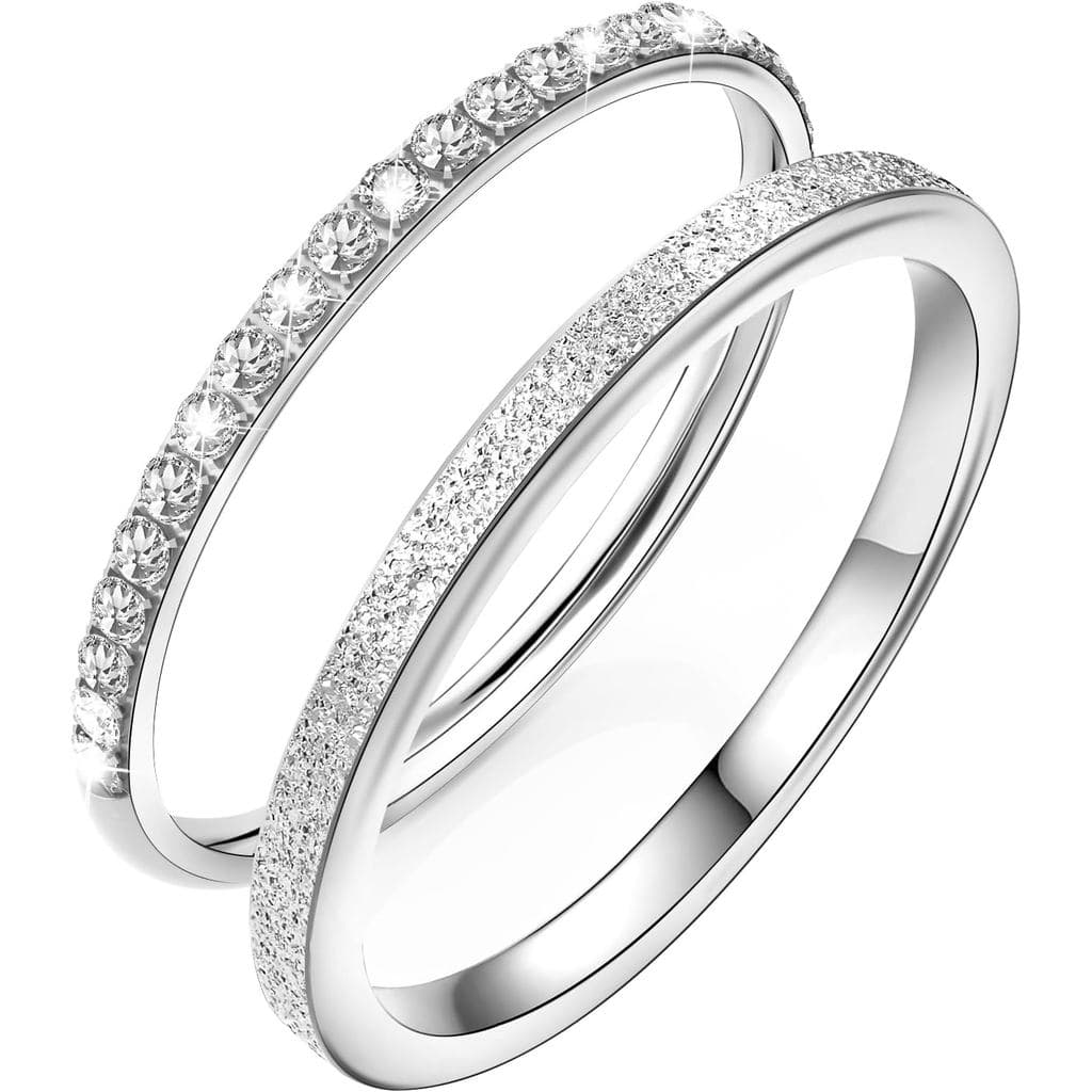 Conjunto de 2 Anéis Empilháveis Banhados a Ouro para Oura Ring 4/Ring 4 Ceramic/Gen 3, Não Oxidável, Acabamento Fosco co