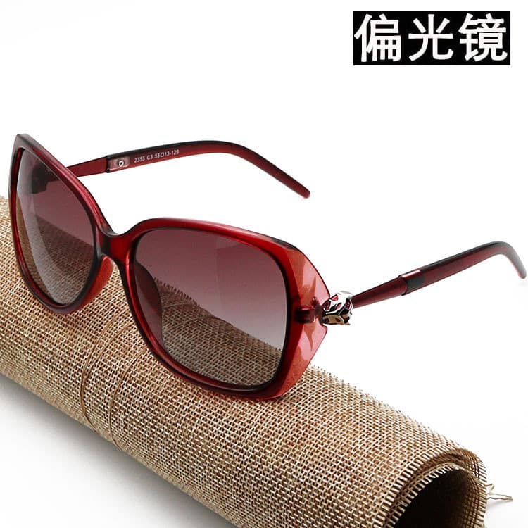 Novo estilo polarizado óculos de sol rosto redondo senhoras moda óculos de sol feminino na moda Anti-ultravioleta conduç