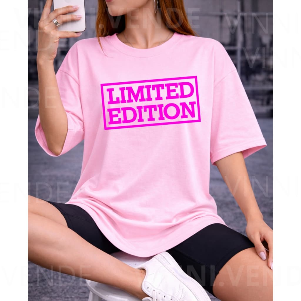Camiseta Limited Edition Feminina Estampa Moderna Casual Top Premium