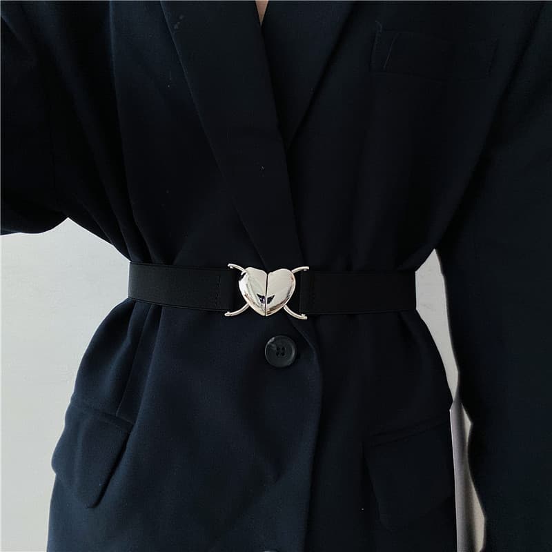 Amor elástico elástico elástico cinto All-Match moda combinando terno para baixo jaqueta camisola saia casaco cinto deco