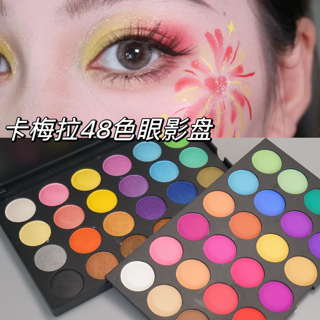 Câmera 48 cores paleta de sombras maquiagem artista dedicado grande paleta cor sombra palco maquiagem jogar maquiagem CO