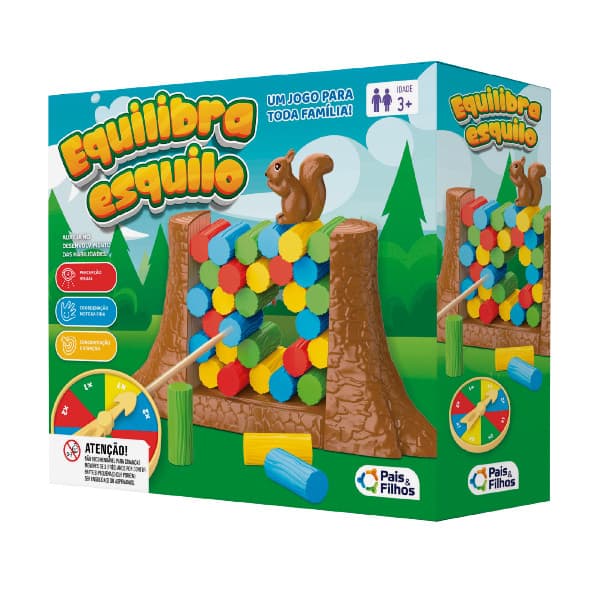 Jogo Equilíbrio Esquilo Brinquedo Educativo Pais E Filhos 3+
