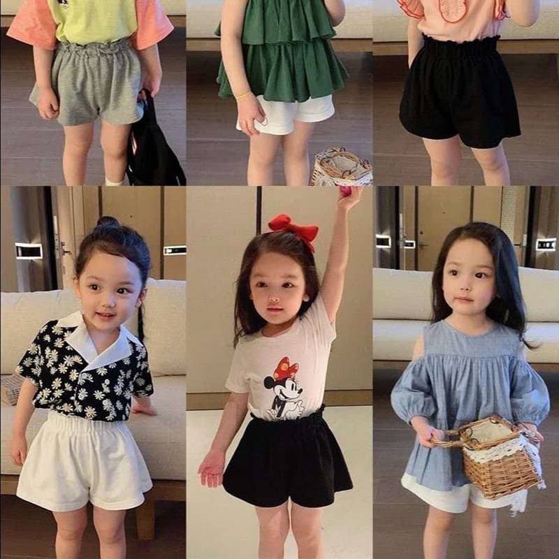 Meninas Bud cintura Shorts jardim de infância All-Match estilo ocidental fino camiseta calças casuais roupas infantis be