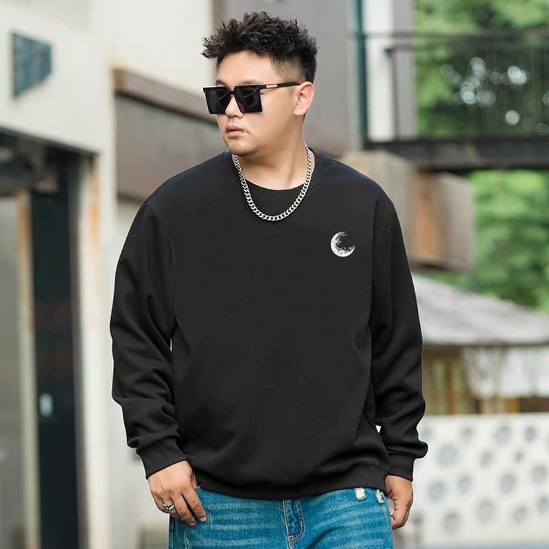 150kg pode usar mais gordura plus moletom masculino primavera outono solto mais velo engrossado gordura camisa de fundo