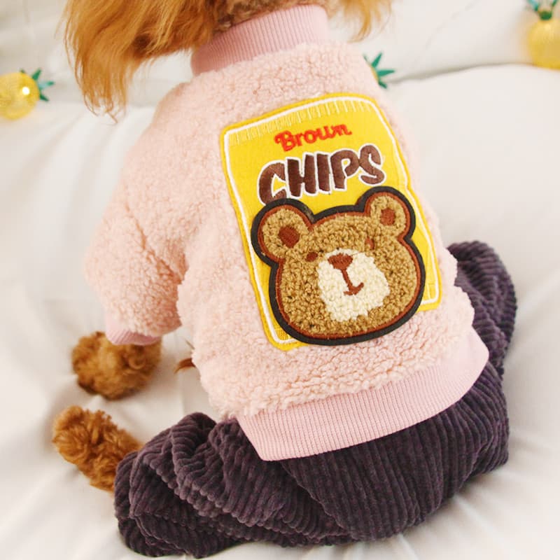 Roupas para cães roupas de quatro patas Teddy outono inverno roupas engrossadas Bichon Corgi Chihuahua Pet Pomeranian pe