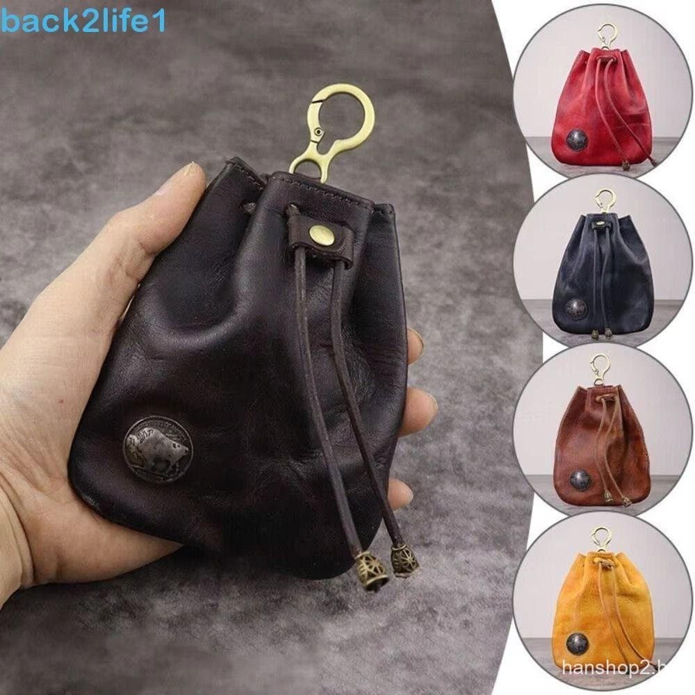 BACK2LIFE1 Carteira Com Chave Cordão , Bolsa Retrô Vintage Para Troca De , Mini Chaveiro Medieval De Moedas