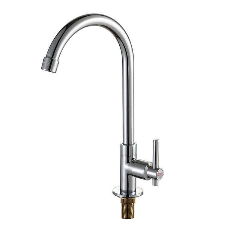 Único interruptor de torneira de água fria cozinha aço inoxidável à prova de respingo Universal cobre lavatório pia torn