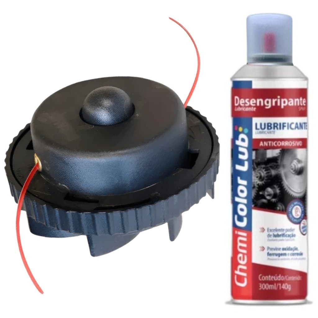 Carretel Fio Nylon Aparador de Grama Completo Lubrificante Manutenção Equipamento Corte