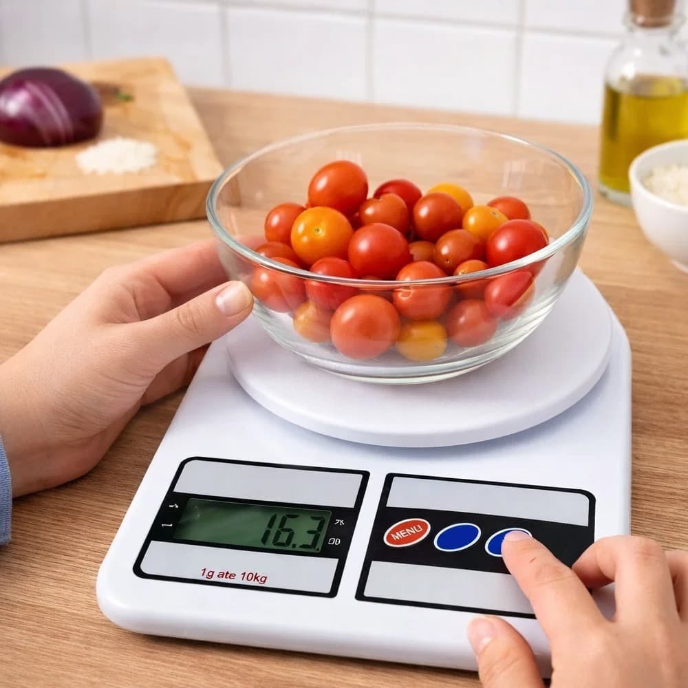 Balança Digital Precisão 10kg Cozinha Medição Gramas Alimentos Portátil
