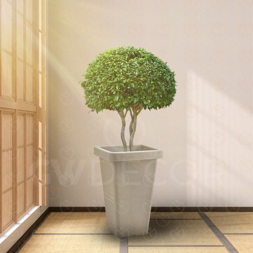 Vaso Plástico Coluna Grego Areia 19,5 L Para Decoração Casa Jardim Hortas Varandas