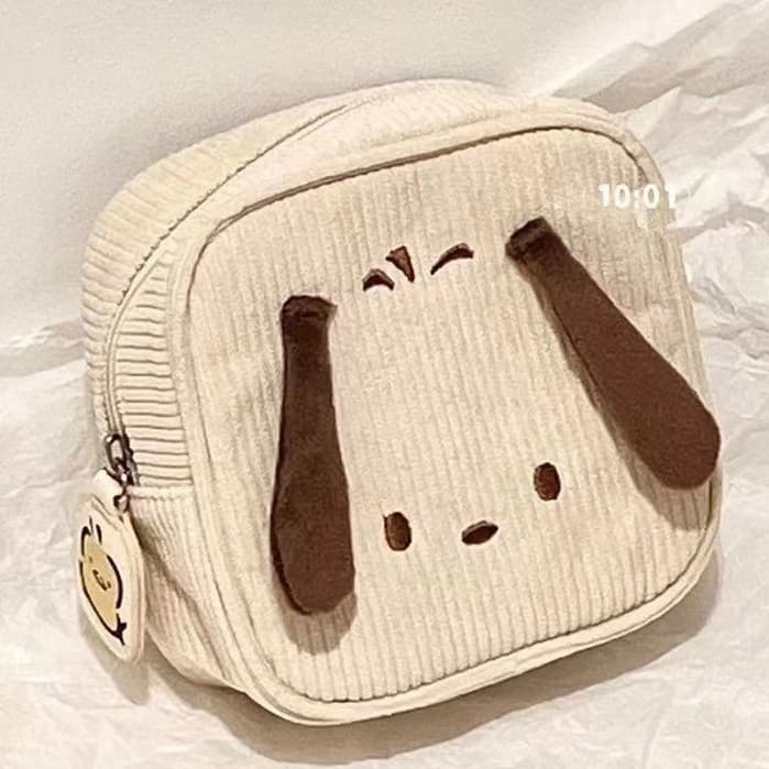 Bolsa De Armazenamento Fofa Pochacco Moedas Artigos Diversos Cosmética Portátil Para Meninas