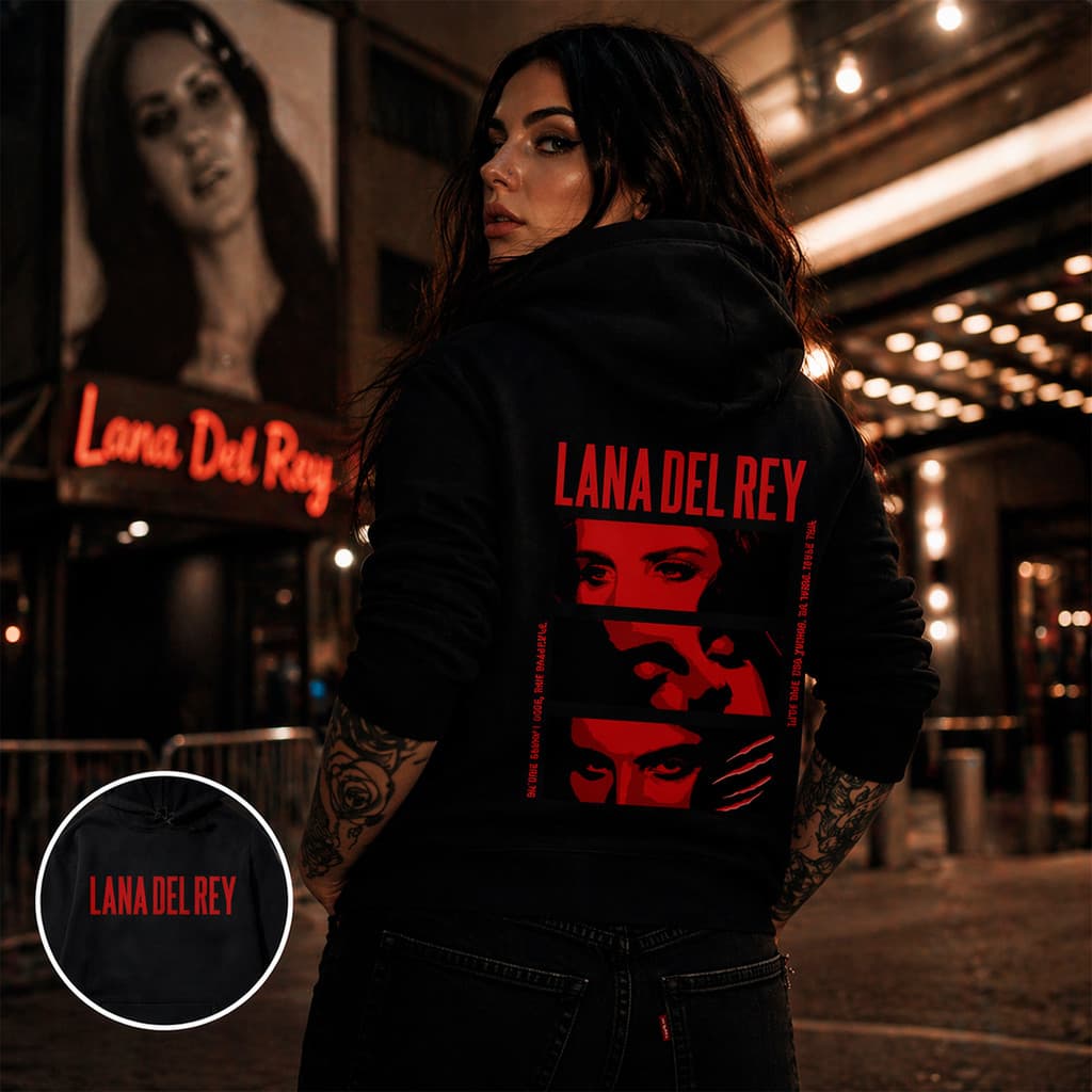 Moletom Flanelado Blusa Canguru Lana Del Rey Cantora Pop