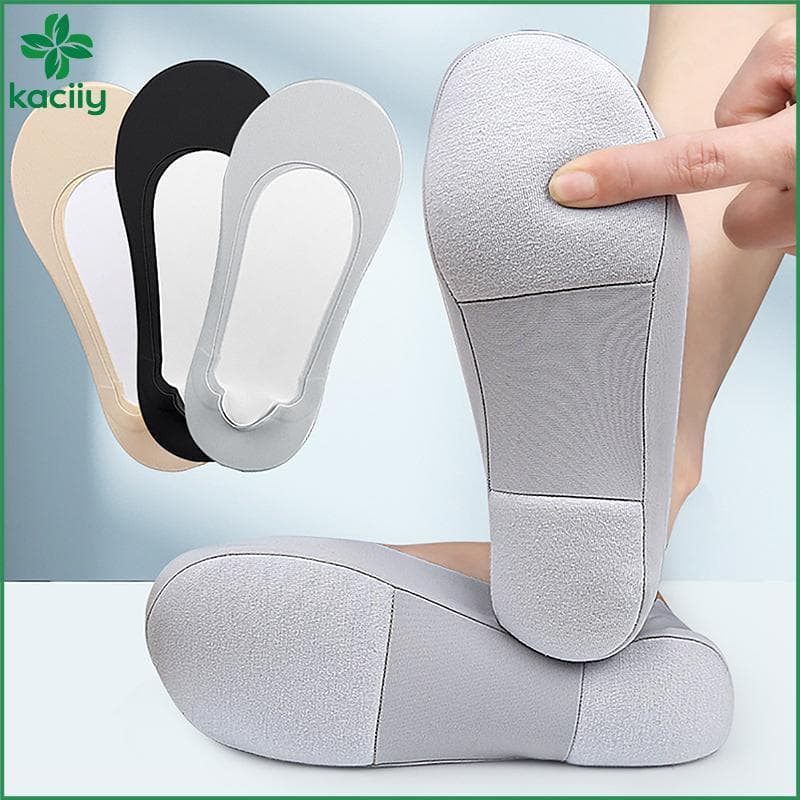 Meia Palmilha Feminina Conforto | Almofadas Ponta e Calcanhar | Ideal p/ Fascite Plantar e Salto Alto | Anti Suor
